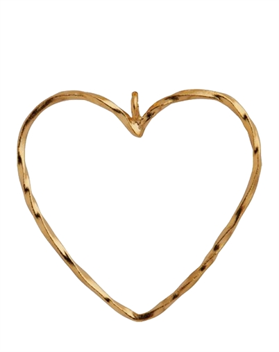 Stine A - Funky Heart Vedhæng - Guldfarvet